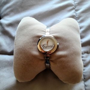 Gucci silver bracelet watch